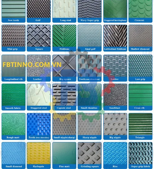 Mẫu Băng tải PVC nhám