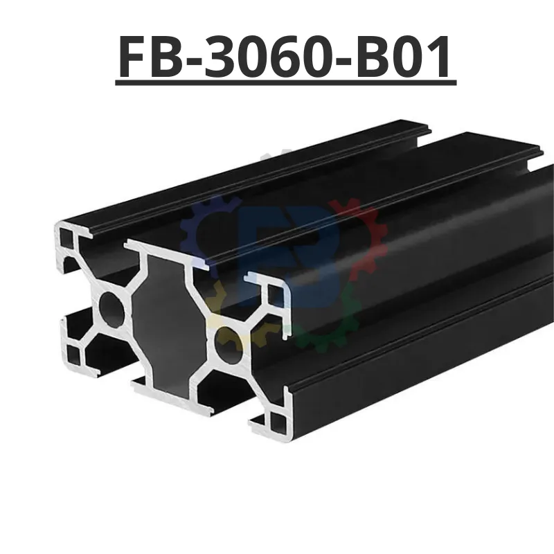 Thanh nhôm đình hình 30x60 đen của FBT Inno
