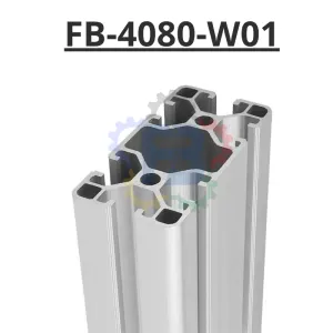 Thanh nhôm hình 40x80 trắng của FBT Inno