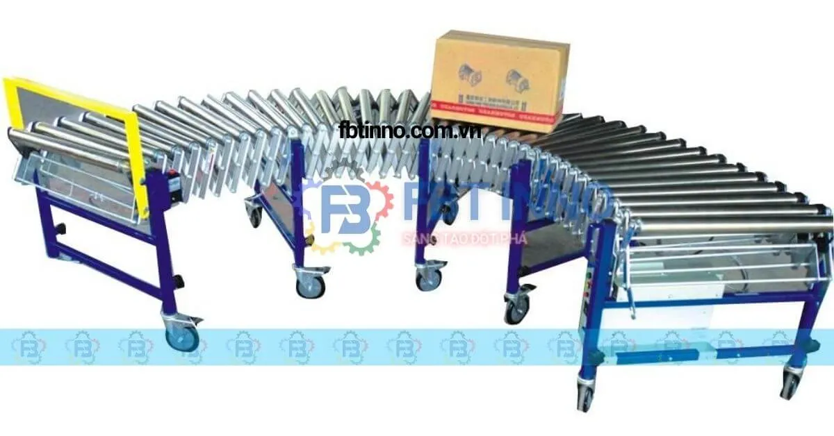 Băng tải con lăn xếp linh hoạt
