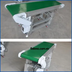 Băng tải PU mini xanh